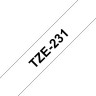 Картридж Brother TZE-231 (TZe231) оригинальный для Brother P-Touch, лента 12мм*8м, чёрный на белом