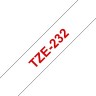 Картридж Brother TZE-232 (TZe232) оригинальный для Brother P-Touch, лента 12мм*8, красный на белом