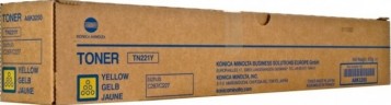 Картридж Konica-Minolta TN-221Y (A8K3250) оригинальный для принтера Konica-Minolta bizhub C227/ С287, yellow, 21000 стр.