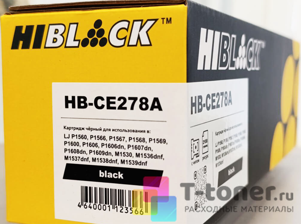 Картридж Hi-Black совместимый HP CE278A (HB-CE278A) Black (с чипом)