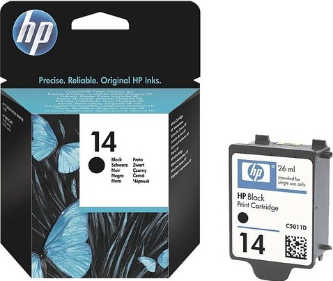 Картридж №14 для HP CP 1160/7110/7130 (C5011D) черный 26ml №14 ТЕХНОЛОГИЯ ОРИГ
