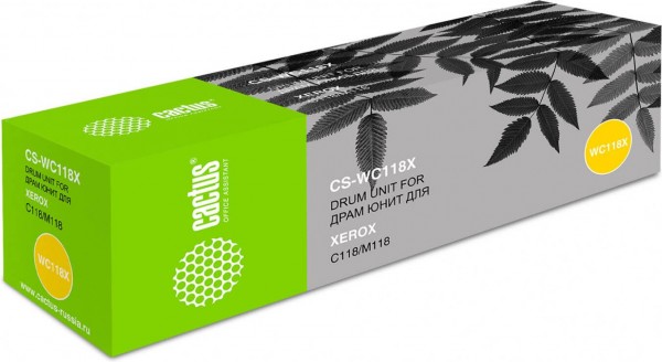 013R00589 Картридж Cactus CS-WC118X для принтеров Xerox WorkCentre C118/M118 черный (60 000 стр.)