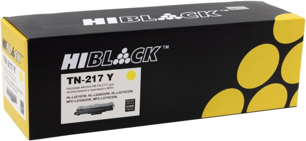Картридж Hi-Black TN-217Y (HB-TN-217Y) Yellow для Brother HL-L3230/ DCP-L3550/ MFC-L3770, жёлтый, 2300 стр.