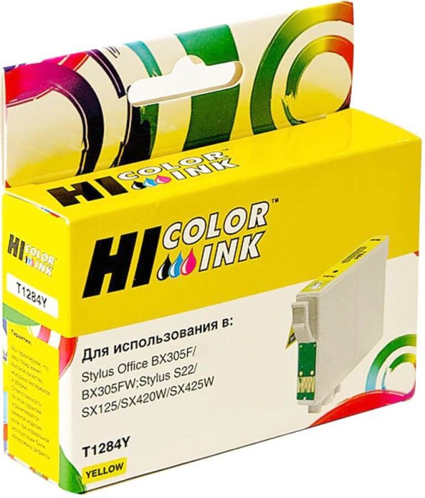 Картридж Hi-Black (HB-T1284) для Epson Stylus S22/ SX125/ SX420W/ SX425W/ BX305F, Y