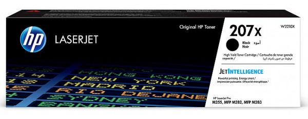 Картридж HP W2210X (207X) оригинальный для принтера HP Color Laser Jet M255/ MFP M282/ M283, black, 3150 страниц