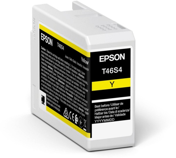 Картридж Epson C13T46S400 (T46S4) Yellow оригинальный для Epson SureColor SC-P700, жёлтый, 25 мл. 
