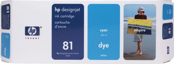 Картридж HP №81 для DJ 5000/PhotoSmart 145/245/3108/3110/3207/3210/3210A/3210V/3213/3214/3308/3310/3 голуб 1000368