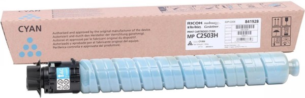 Картридж Ricoh MP C2503H (841928) оригинальный для Ricoh Aficio MP C2003/ C2503, голубой, увеличенный, 9500 стр.