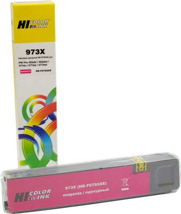 Картридж Hi-Black (HB-F6T82AE) для HP PW Pro477dw/452dw, 973X, Magenta