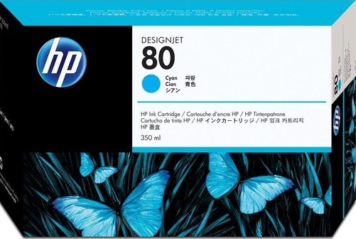 Картридж HP DJ 1050 CM (C4846A) голубой 350ml технология №80