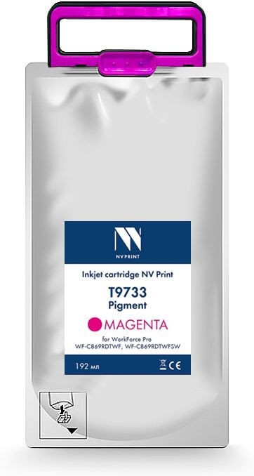 Картридж NV Print T9733 (NV-C13T973300) Magenta для Epson WorkForce Pro WF-C869RDTWF (RIPS), WF-C869RDTWFSW, пурпурный, 22000 стр.