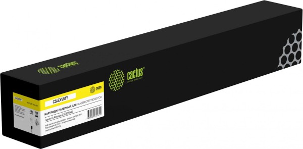 Картридж Cactus C-EXV51Y (CS-EXV51Y) Yellow для Canon imageRUNNER Advance C5535/ C5540, жёлтый, 60000 стр.