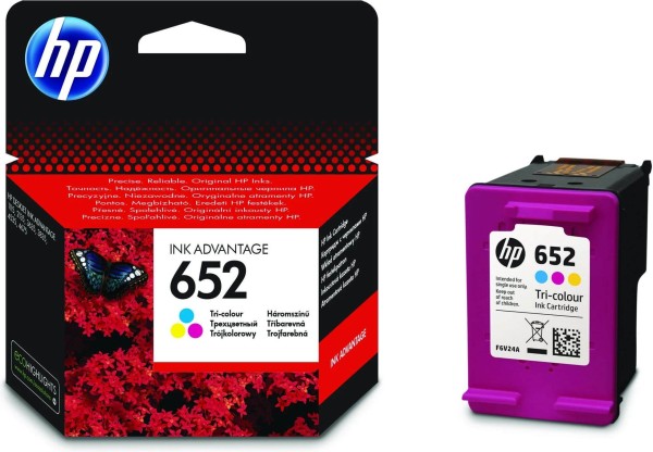 Картридж HP №652 (F6V24AE) Tri-Colour оригинальный для HP DeskJet Ink Advantage 1115/ 2135/ 3635/ 4535/ 3835/ 4675, цветной, 200 стр.