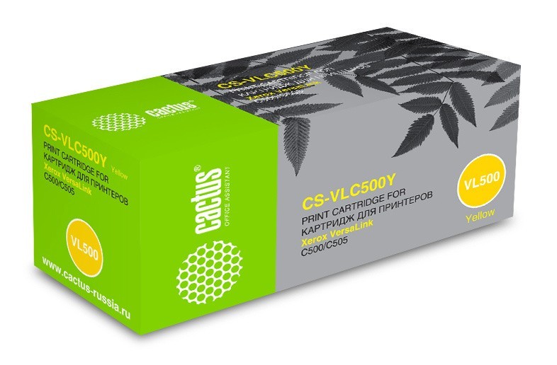 Картридж  Cactus 106R03879 (CS-VLC500Y) для Xerox VersaLink C500/ C505, желтый, 2400стр.