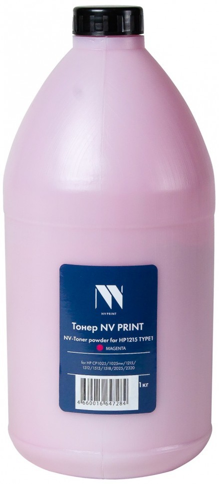 Тонер NV Print NV-HP1215-TYPE1-1KGM для принтеров HP1215 TYPE1 Magenta, 1кг
