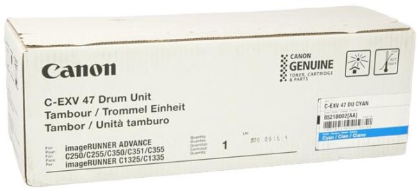 Фотобарабан Canon C-EXV47C 8521B002 оригинальный для Canon imageRUNNER ADVANCE C250/ C350/ C351, голубой (cyan), 33000 стр.