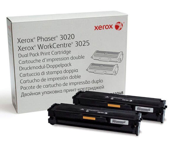 Картридж Xerox 106R03048 оригинальный для Xerox Phaser 3020, WorkCentre 3025, black, (2х1500 страниц)