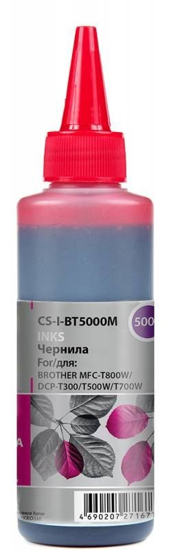 Чернила Cactus CS-I-BT5000M для принтеров Brother DCP-T300/ T500W/ T700W/ MFC-T800W, пурпурный 100мл