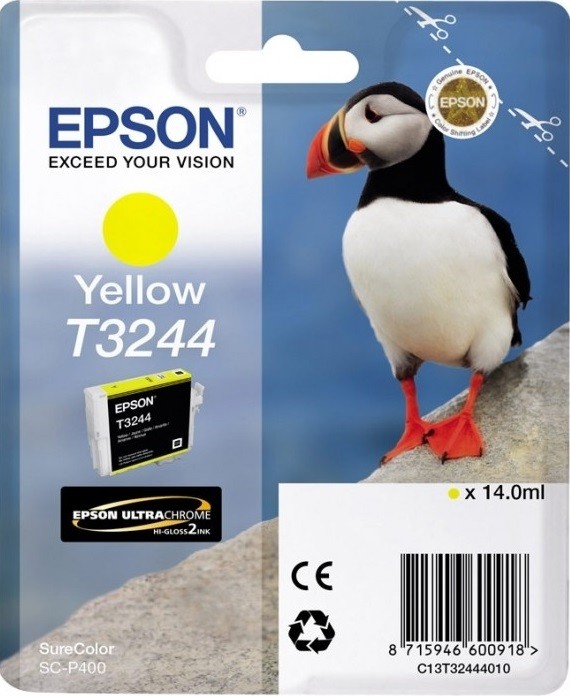 C13T32444010 Картридж Epson желтый для SC-P400 (cons ink)