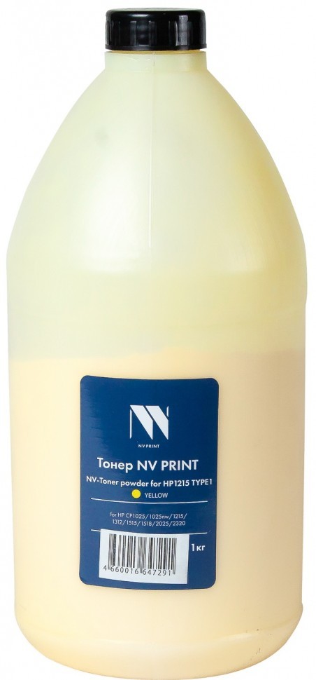 Тонер NV Print NV-HP1215-TYPE1-1KGY для принтеров HP1215 TYPE1 Yellow, 1кг