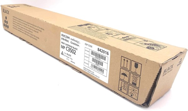 Картридж Ricoh MP C3502E (842016/841739) Black оригинальный для Ricoh Aficio MPC3002/ C3502, чёрный, 28000 страниц