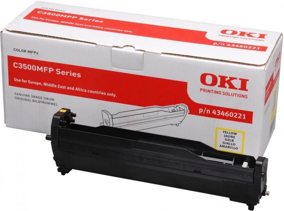 Фотобарабан OKI (43460221) оригинальный для принтера OKI MC350/ MC360/ C3520/ C3530, жёлтый , 15000 стр.