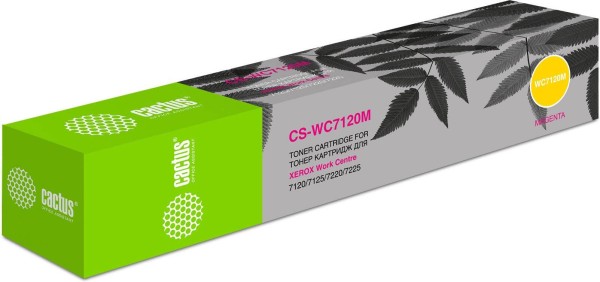 006R01463 Картридж Cactus CS-WC7120 для принтеров Xerox WorkCentre 7120/7125/7220/7225 пурпурный (15 000 стр.)