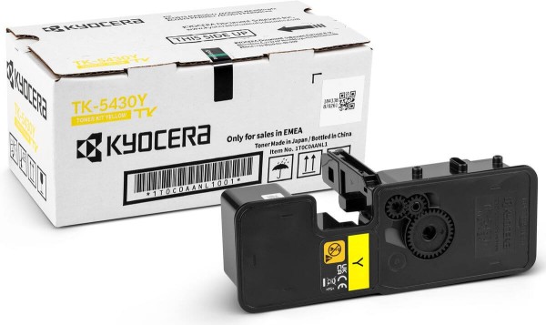 Картридж Kyocera TK-5430Y (1T0C0AANL1) Yellow оригинальный для Kyocera ECOSYS PA2100cx/ PA2100cwx/ MA2100cfx/ MA2100cwfx, жёлтый, 1250 стр.
