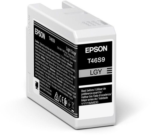 Картридж Epson C13T46S900 (T46S9) Light Gray оригинальный для Epson SureColor SC-P700, светло-серый, 25 мл.