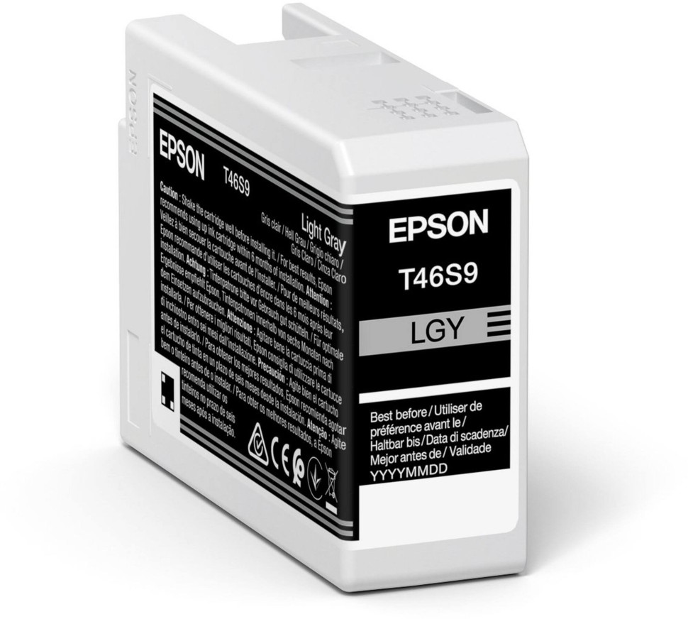 Картридж Epson C13T46S900 (T46S9) Light Gray оригинальный для Epson SureColor SC-P700, светло-серый, 25 мл.