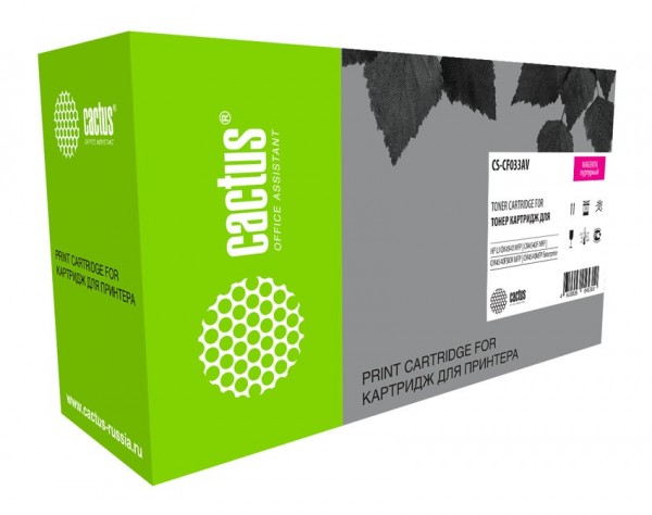 Картридж лазерный Cactus CS-CF033AV пурпурный (12500стр.) для HP CLJ CM4540
