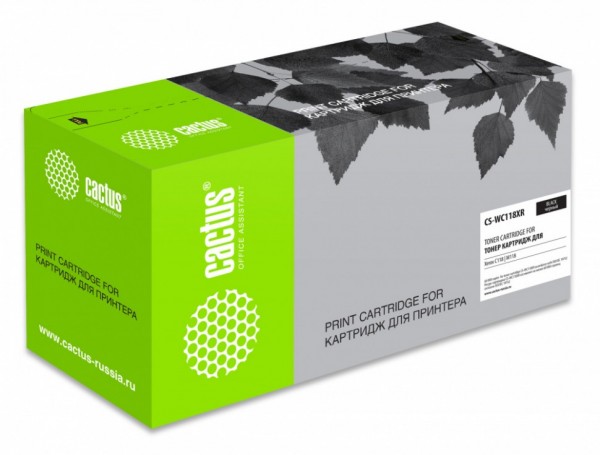 Картридж лазерный Cactus CS-WC4118XR 113R00671 черный бар.в компл. (20000стр.) для Xerox WC 4118/M20/C20