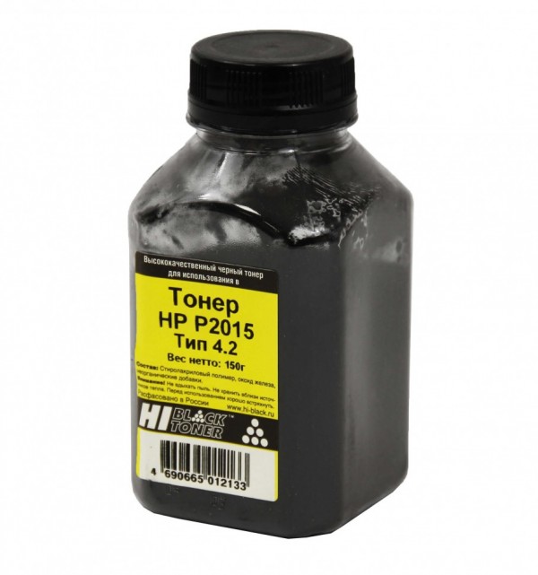 Тонер Hi-Black для HP LJ P2015, Тип 4.2, Black, 150 г, банка