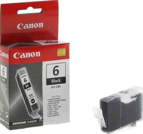 4705A002 Canon BCI-6Bk Картридж для S800 series/S900/S9000/BJC-8200Photo/i950, Черный(Black), 270 стр.