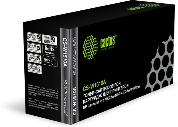 Картридж Cactus W1510A (CS-W1510A) для HP LaserJet Pro 4003dw/ 4103fdw/ MFP 4103dw, чёрный, 3050 стр.