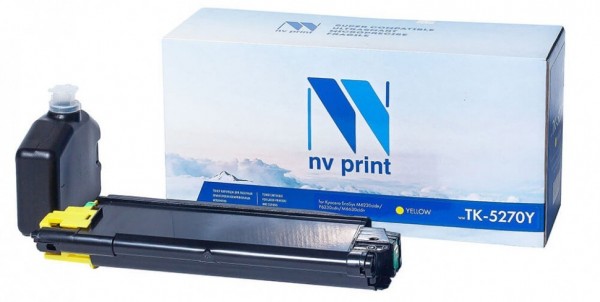 Картридж NV Print совместимый NV-TK-5270 Yellow для принтеров Kyocera EcoSys M6230cidn/ P6230cdn/ M6630cidn 6000 копий