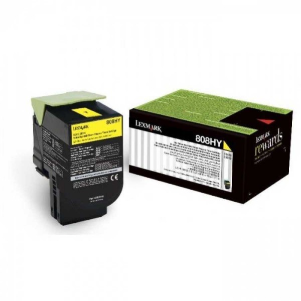 Картридж Lexmark 80C8XY0/ 80C8XYE Yellow оригинальный для Lexmark CX510de/ CX510dhe/ CX510dthe, жёлтый, увеличенный, 4000 стр.