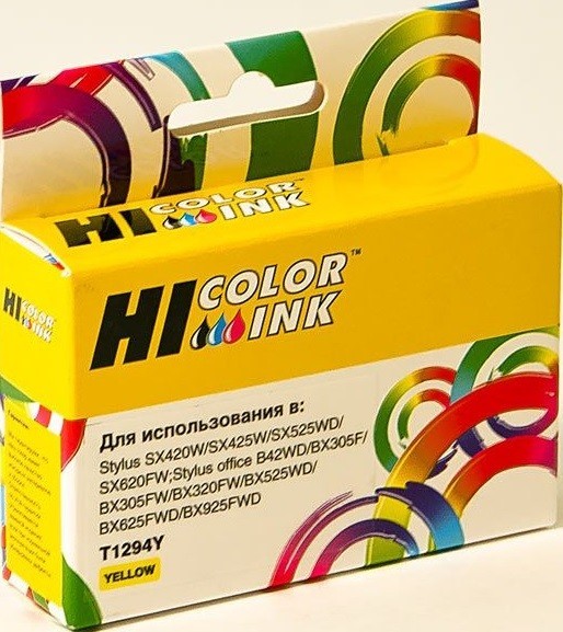 Картридж Hi-Black (HB-T1294) для Epson Stylus SX230/ 235W/ SX420W/ SX425W/ BX305F, Y