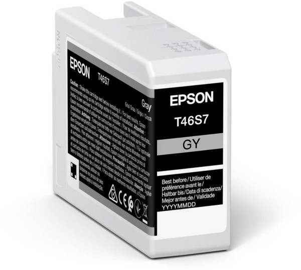 Картридж Epson C13T46S700 (T46S7) Gray оригинальный для Epson SureColor SC-P700, серый, 25 мл.