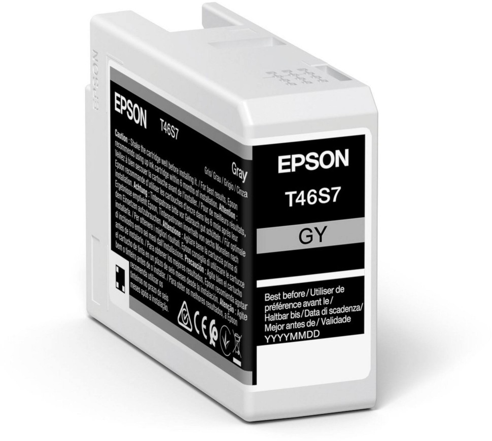 Картридж Epson C13T46S700 (T46S7) Gray оригинальный для Epson SureColor SC-P700, серый, 25 мл.
