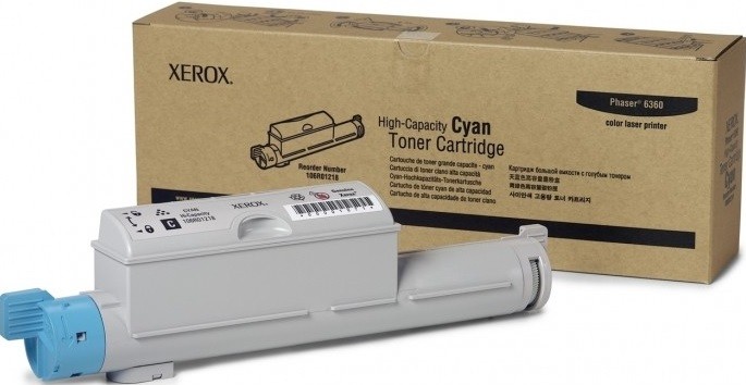 Картридж Xerox 106R01218 оригинальный для Xerox Phaser 6360, cyan, увеличенный (12000 страниц)