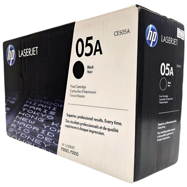 Картридж HP CE505A (05A) оригинальный для HP LaserJet P2030/ P2035/ P2050/ P2055, чёрный, 2300 страниц