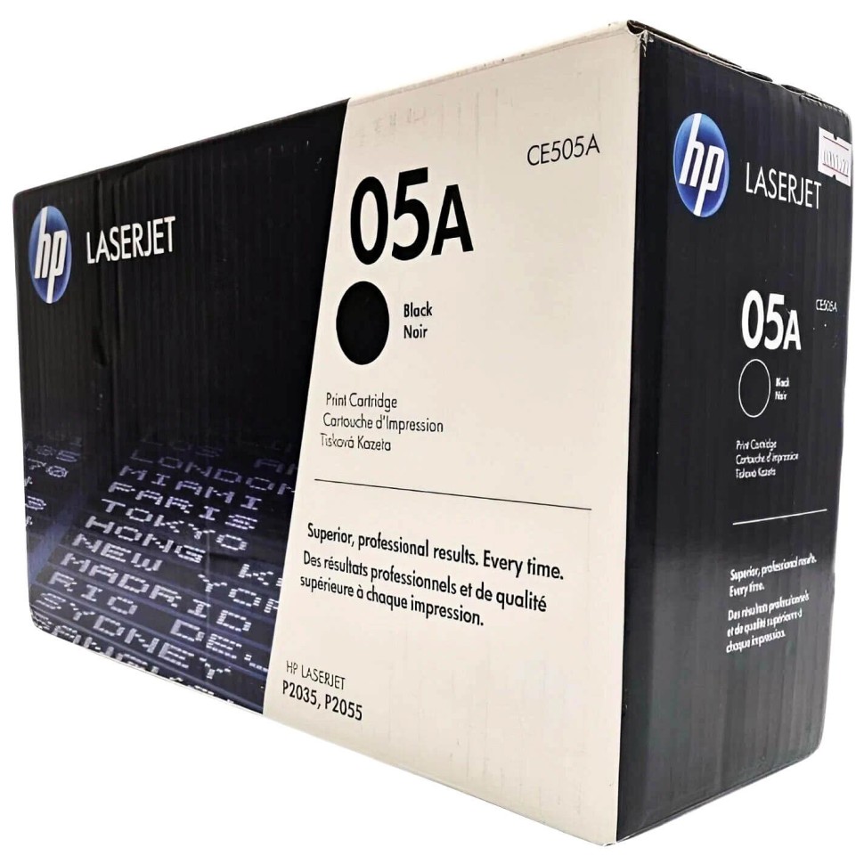 Картридж HP CE505A (05A) оригинальный для HP LaserJet P2030/ P2035/ P2050/ P2055, чёрный, 2300 страниц
