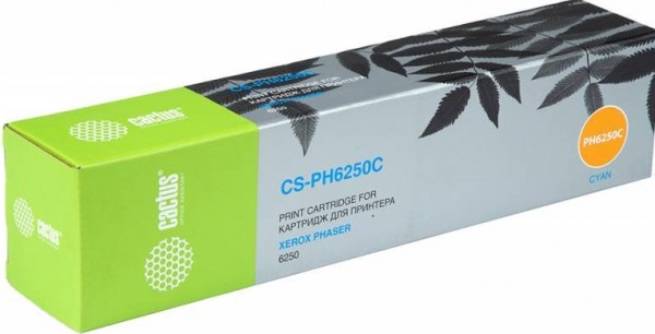 106R00668 Картридж Cactus CS-PH6250C для принтеров Xerox Phaser 6250 голубой (4 000 стр.)
