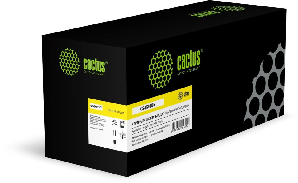 Картридж Cactus TK-8110Y (CS-TK8110Y) ASIA PACIFIC Yellow для Kyocera ECOSYS M8124/ M8130, жёлтый, 6000 стр.