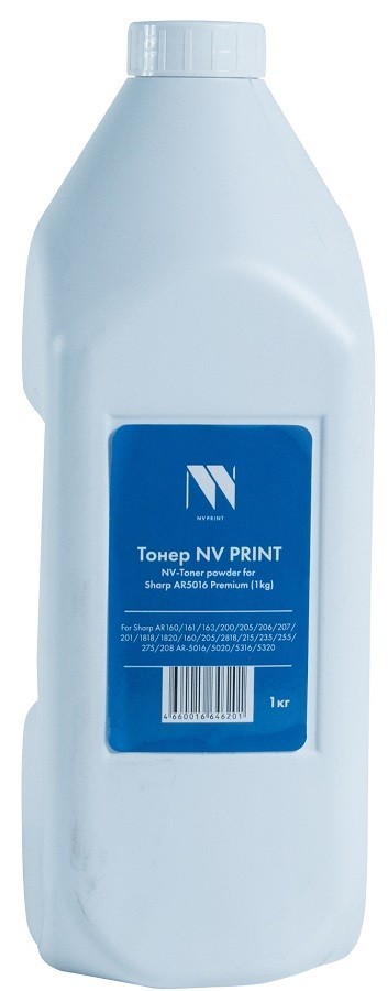 Тонер NV Print Sharp AR5016 для принтеров Sharp AR 160/ 161/ 163/ 200/ 205/ 206/ 207/ 208/ 201/ 1818/ 1820/ 2818/ 235/ 255/ 275/ 5016/ 5020/ 5316/ 5320, Premium, 1кг