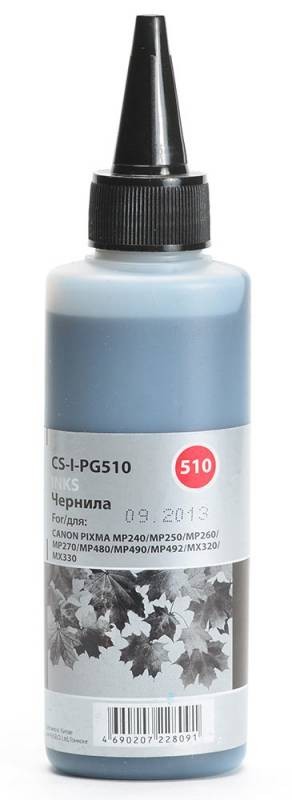 Чернила Cactus CS-I-PG510 для принтеров Canon Pixma MP240/ MP250/ MP260/ MP270, черный 100мл