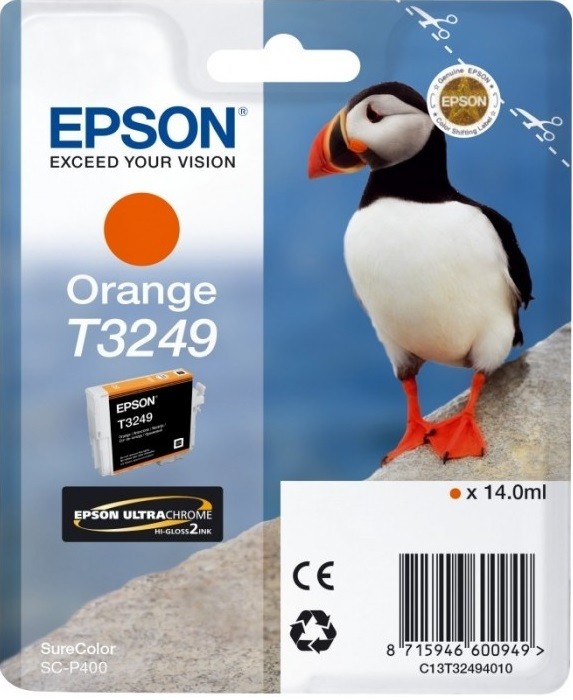 C13T32494010 Картридж Epson оранжевый для SC-P400 (cons ink)