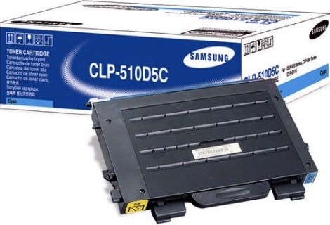 Картридж Samsung CLP-510D5C (SV345A) оригинальный для принтера Samsung CLP-510/ CLP-511/ CLP-515, голубой, (5000 стр.)