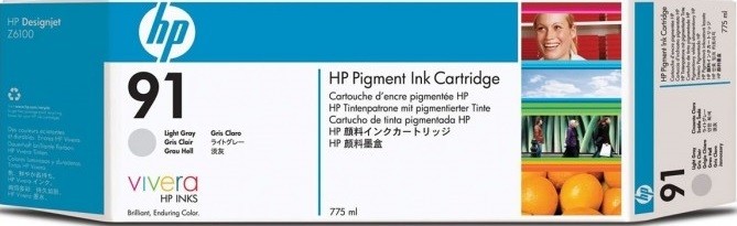 Картридж HP Designjet Z6100 (C9466A)  светло-серый 775ml №91